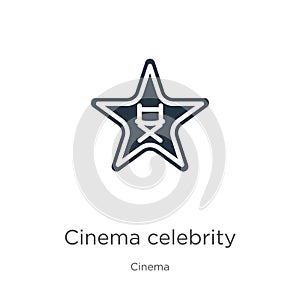 Cinema celebrity icon vector. Trendy flat cinema celebrity icon from cinema collection isolated on white background. Vector