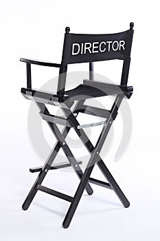 Cinema cinema movie director chair stool isolated on white background photo