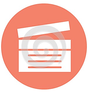 Clapboard Isolated Vector Icon which can easily modify or edit Clapboard Isolated Vector Icon which can easily modify or edit