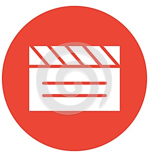 Clapboard  Isolated Vector Icon which can easily modify or edit