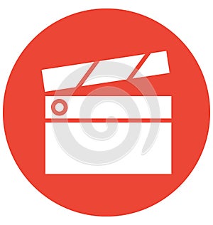 Clapboard Isolated Vector Icon which can easily modify or edit