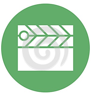Clapboard Isolated Vector Icon which can easily modify or edit