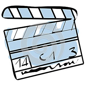 Cinema clapboard vector