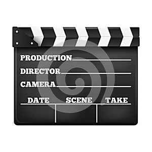 Cinema clapper. vector eps10 photo