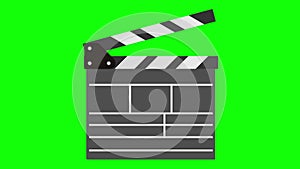 Cinema clapperboard. Filmmaking and video production device