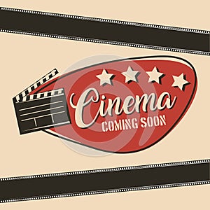 Cinema coming soon movie film clapper board