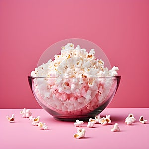 Cinema Crunch Image of Popcorn in a Glass Dish