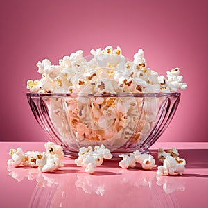 Cinema Crunch Image of Popcorn in a Glass Dish