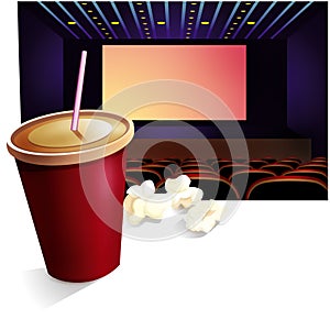 Cinema, drink, pop-corn