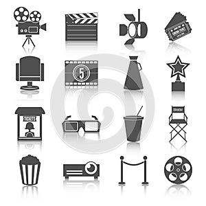 Cinema Entertainment Icons Set