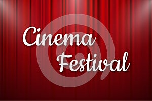 Cinema festival. Movie time, banner, poster. Vector illustration.