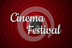 Cinema festival. Movie time, banner, poster. Vector illustration.