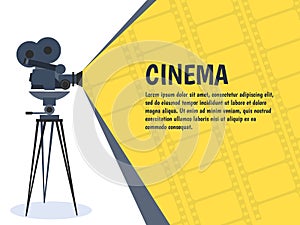 Cinema festival poster or flyer template for your design. Vector