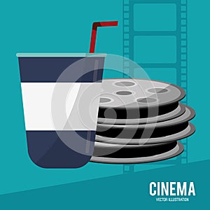 Cinema film reel soda disposable