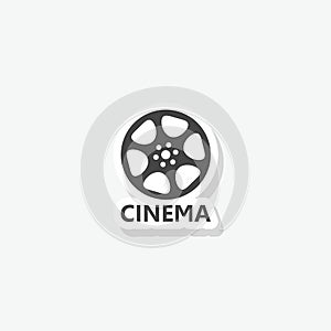 Cinema film reel sticker icon