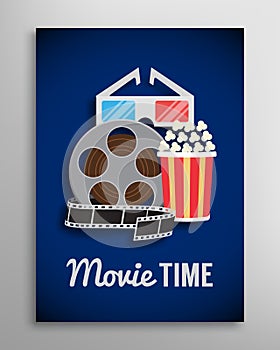 Cinema flyer, movie trailer advertisement