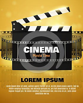 Cinema Flyer Or Poster. Vector Illustration. Film festival template