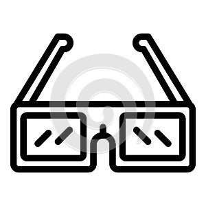 Cinema glasses icon outline vector. Auto drive