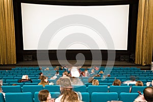 Cinema interior with people