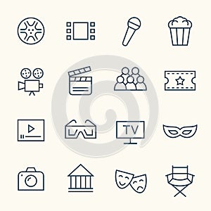 Cinema line icons