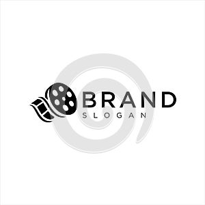 Cinema logo movie emblem template . Movie Production Logo .Film Camera Logo Template . film strip cinema , Videography Logo Images