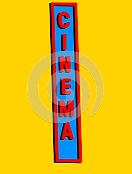 Cinema logo in red yellow color