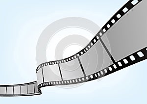 Cinema, movie and photography 35mm film strip template.