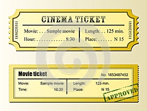 Cinema movie ticket