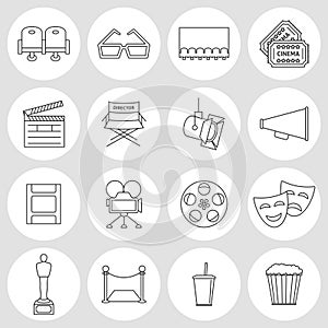 Cinema outline icons