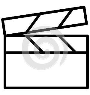 Clapboard Isolated Vector Icon which can easily modify or edit