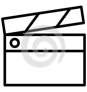 Clapboard Isolated Vector Icon which can easily modify or edit