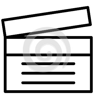 Clapboard Isolated Vector Icon which can easily modify or edit