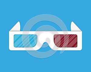 Cinema paper stereo 3d glasses