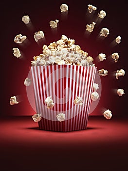 Cinema popcorn scatter - Stock Image