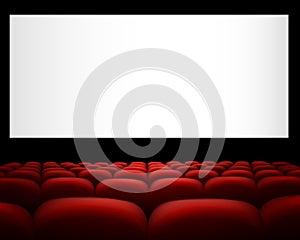 Cinema with red upholstery