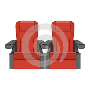 Cinema red velvet seats armchairs