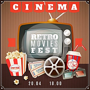 Cinema Retro Movies Festival Announcement Poster