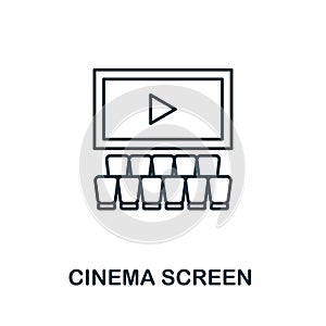 Cinema Screen icon. Simple element from cinema collection. Creative Cinema Screen icon for web design, templates