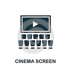 Cinema Screen icon. Simple element from cinema collection. Creative Cinema Screen icon for web design, templates, infographics and
