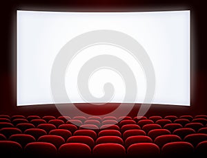 Cinema screen with seats