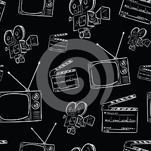 Cinema seamless texture objects black