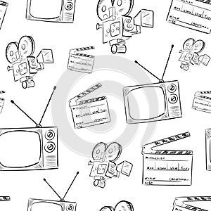 Cinema seamless texture objects white