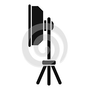 Cinema spotlight icon simple vector. Film video