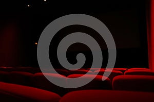 Cinema theatre red chair film movie