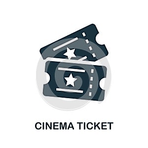 Cinema Ticket icon. Simple element from cinema collection. Creative Cinema Ticket icon for web design, templates, infographics and