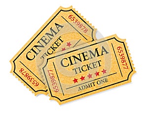 Cinema ticket stock vector illustration