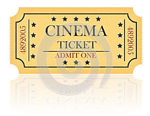 Cinema ticket vector illustration