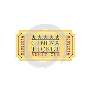 Cinema ticket vector illustration