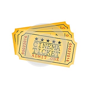 Cinema ticket vector illustration icon