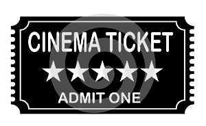 Cinema ticket on the white background. Cinema ticket sign. Admit one symbol. flat style.